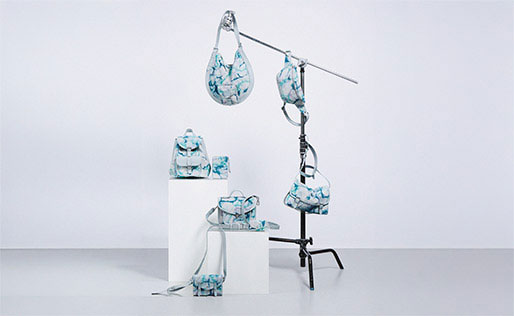 Suede bag Tie & Dye blue
