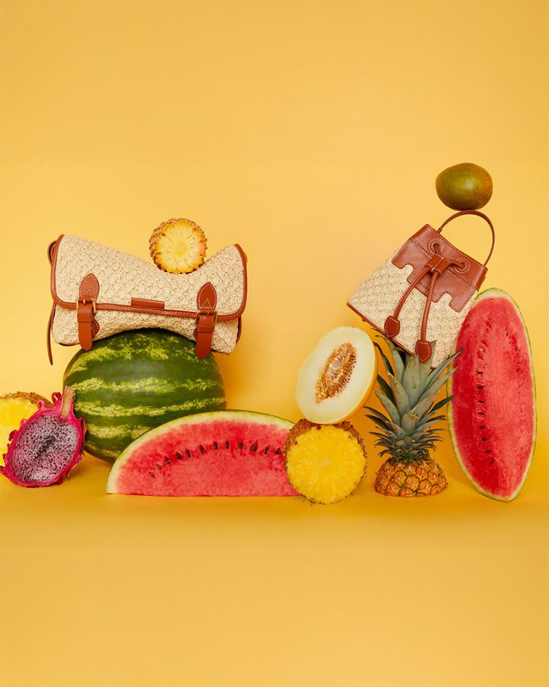 Handmade raffia bag, summer style
