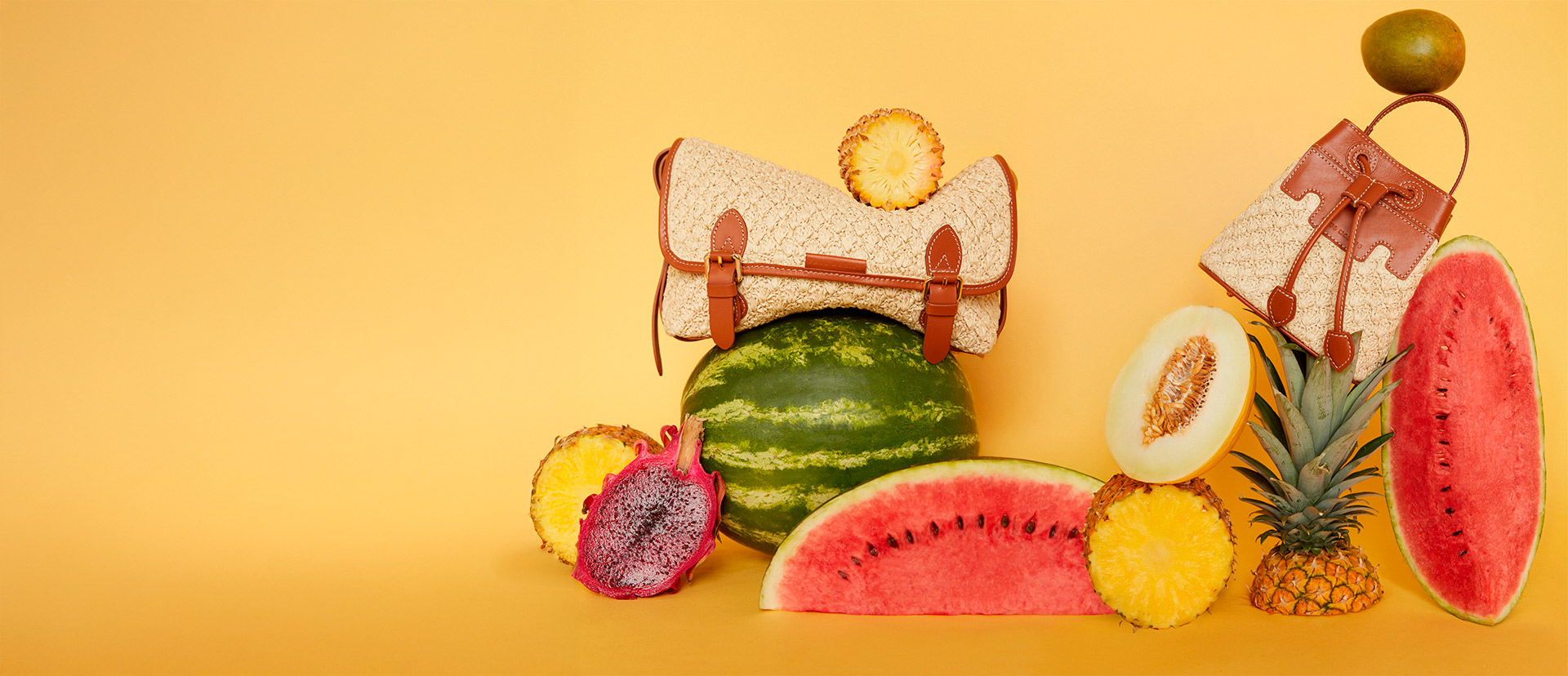 Handmade raffia bag, summer style
