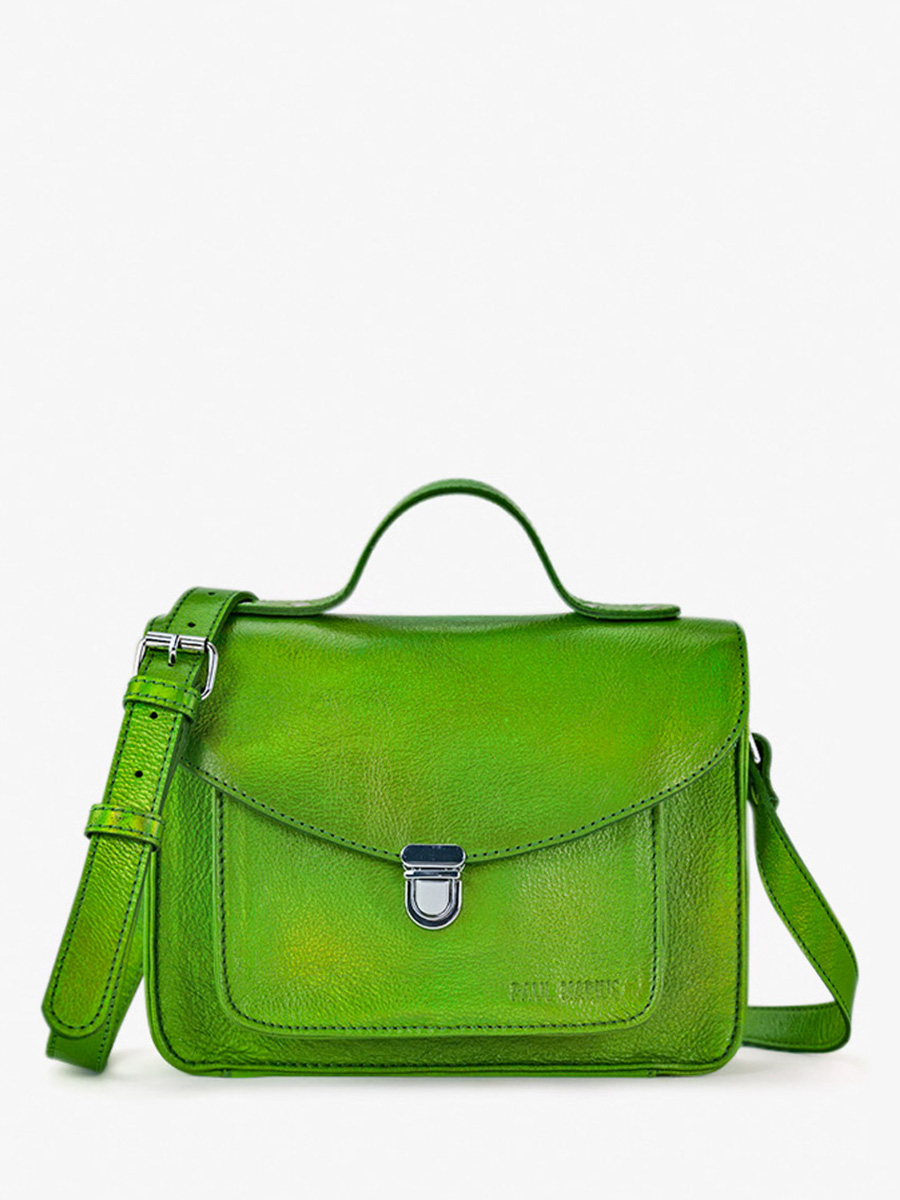 leather-hand-bag-for-woman-green-front-view-picture-mademoiselle-george-absinthe-paul-marius-3760125353685