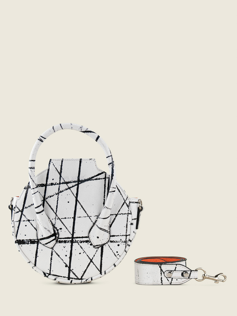 handbag-leather-white-black-orange-aline-arty-01-front-view-w34-art1-b-w