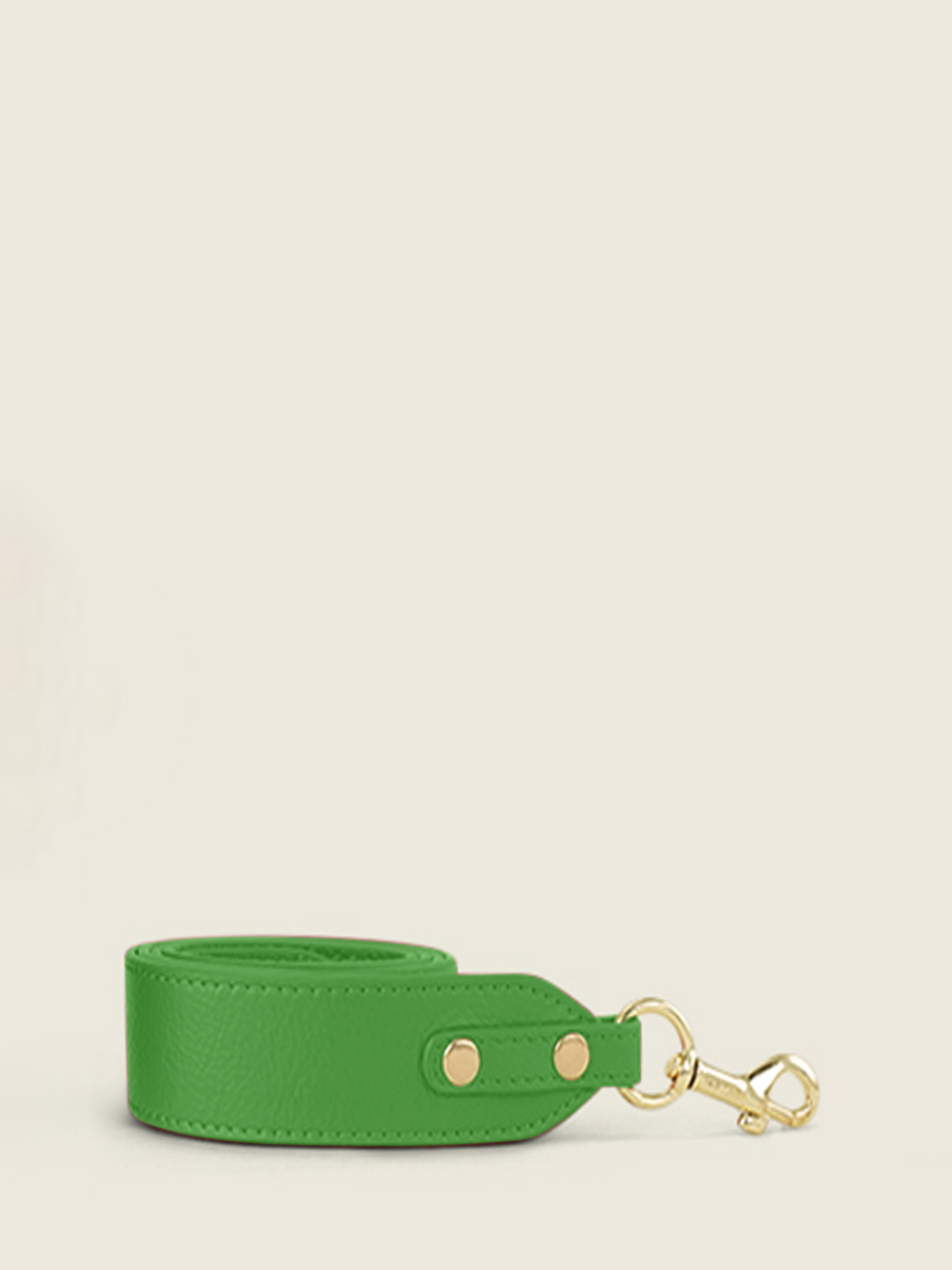 green-leather-shoulder-strap-labandouliere-sorbet-kiwi-paul-marius-front-view-picture-ss01-sb-gr