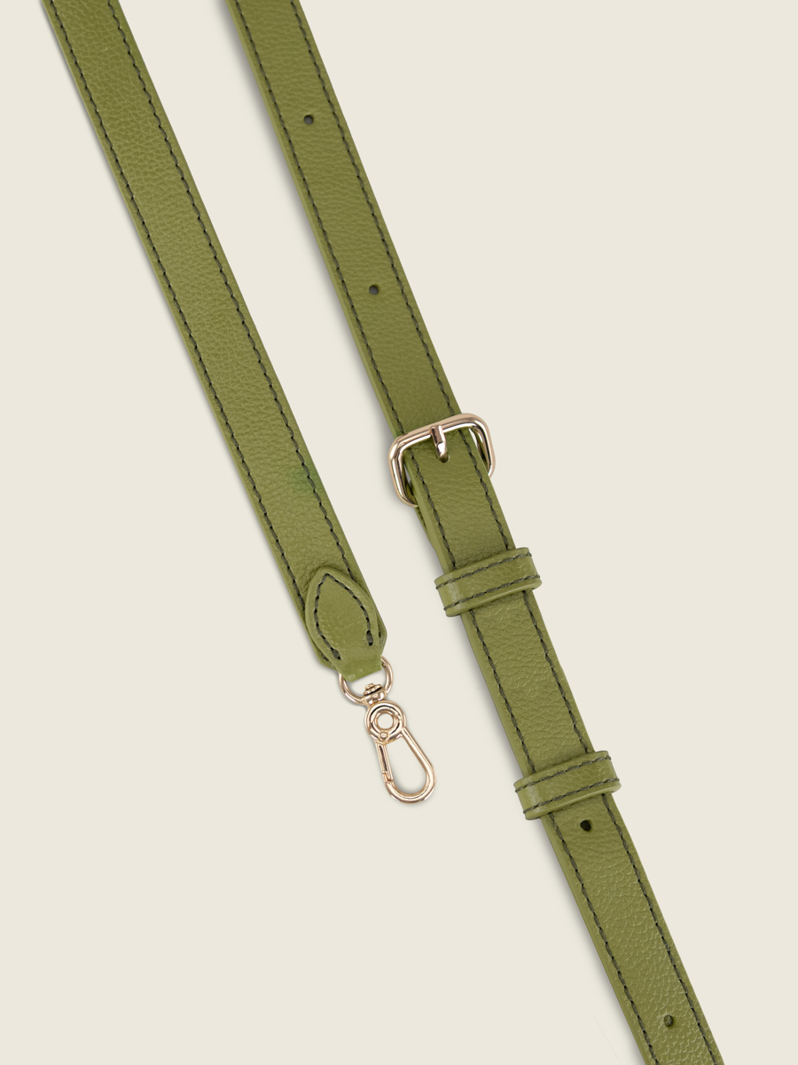 shoulder-strap-leather-labandouliere-olive-green-front-view-sb-gr-o