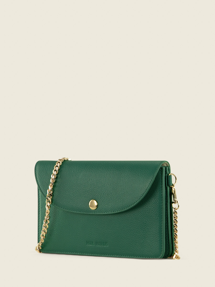 green-leather-clutch-bag-bertille-azur-imperial-green-paul-marius-side-view-picture-w44-az-gr