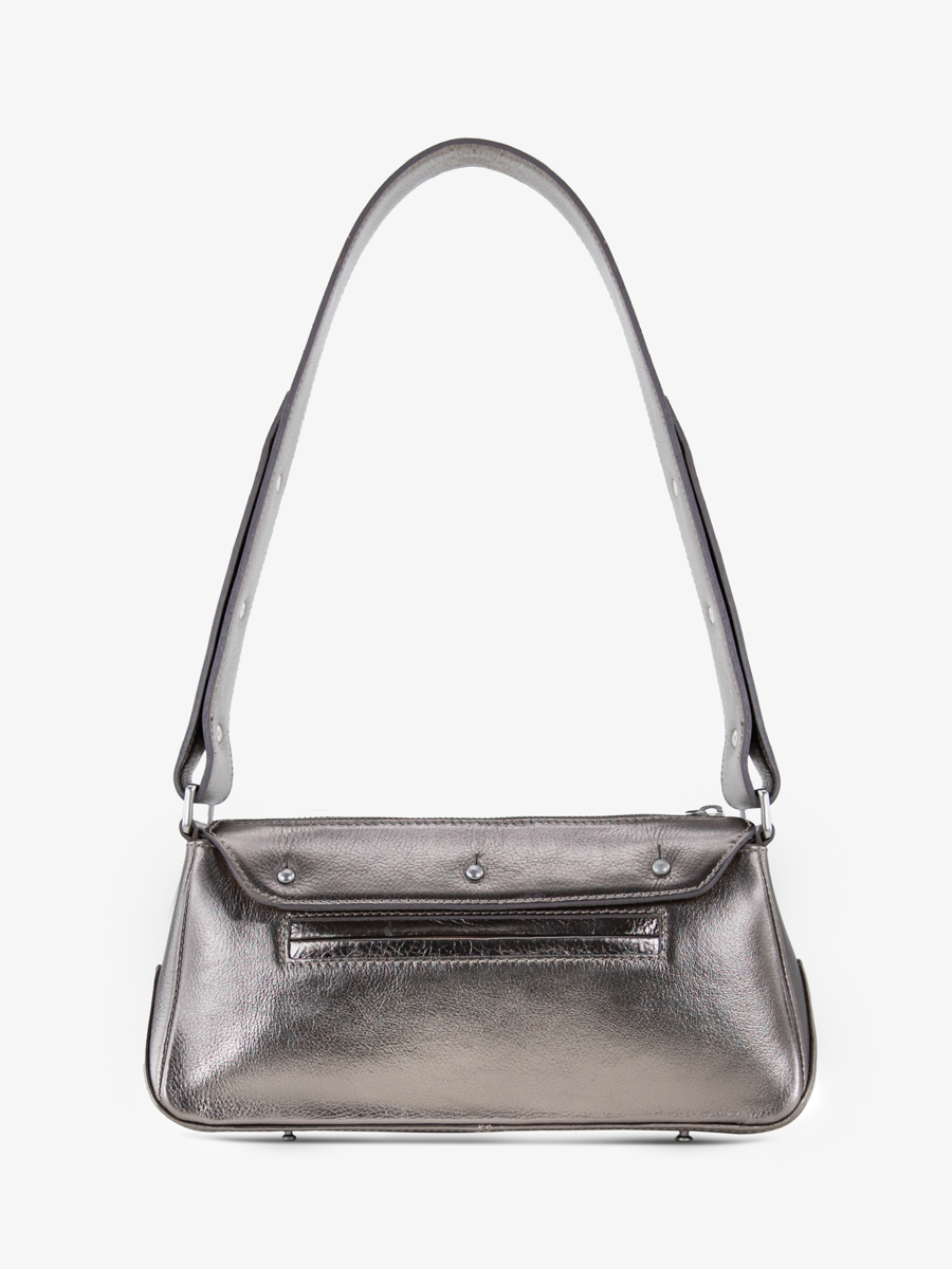 shoulder-bag-silver-billie-steel-back-view-w55-gm
