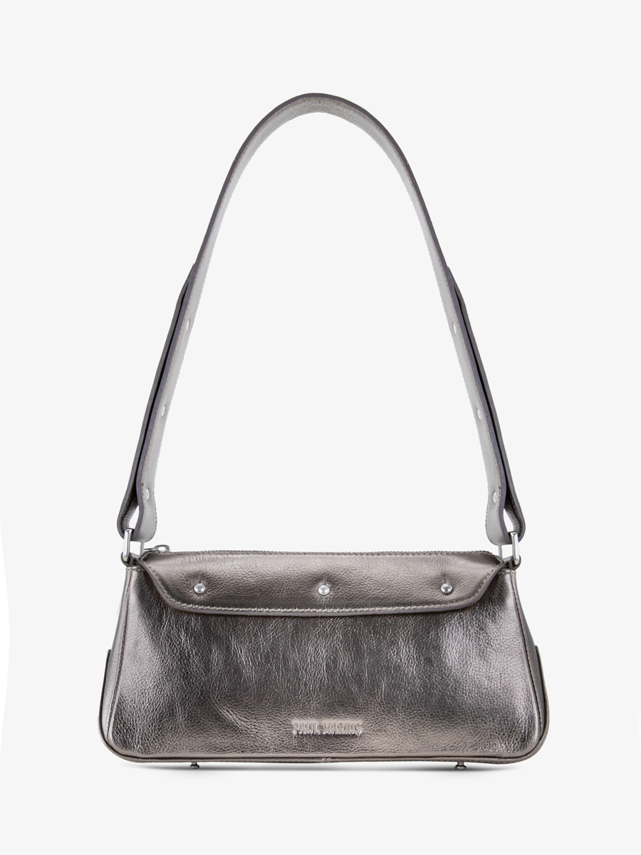 shoulder-bag-silver-billie-steel-front-view-w55-gm