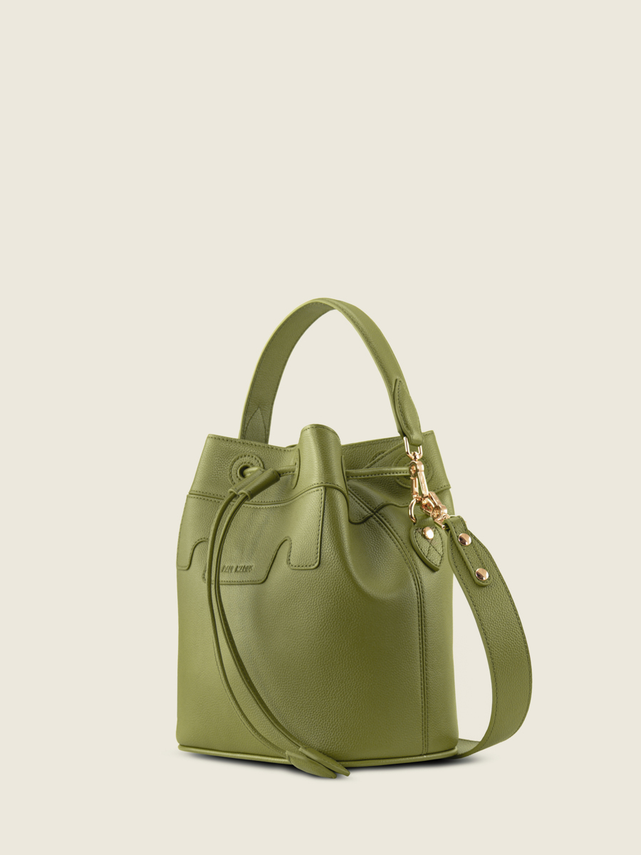 bucket-bag-leather-capucine-olive-green-side-view-w39-gr-o