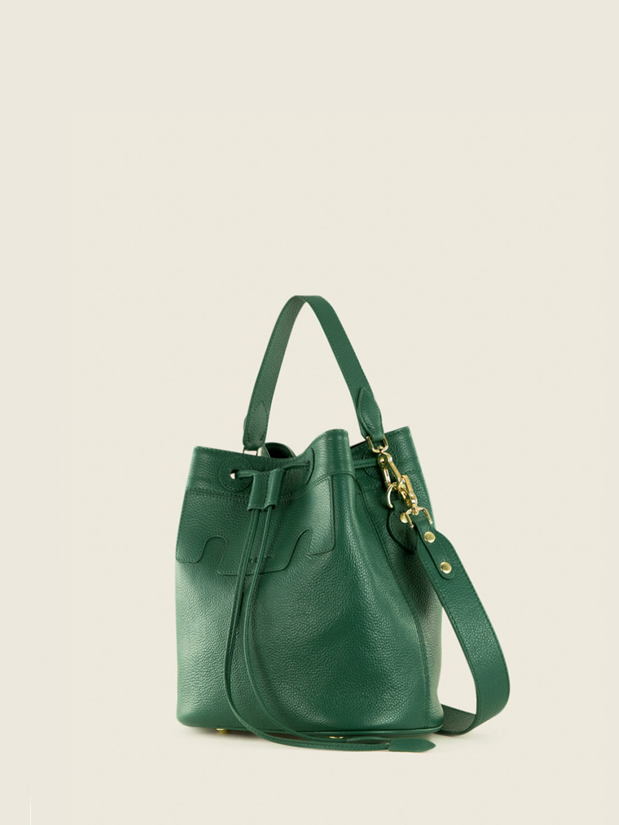 green-leather-bucket-bag-capucine-azur-imperial-green-paul-marius-side-view-picture-w39-az-gr