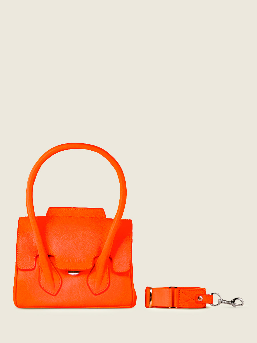 orange-leather-mini-handbag-colette-xs-neon-paul-marius-front-view-picture-w28xs-ne-o