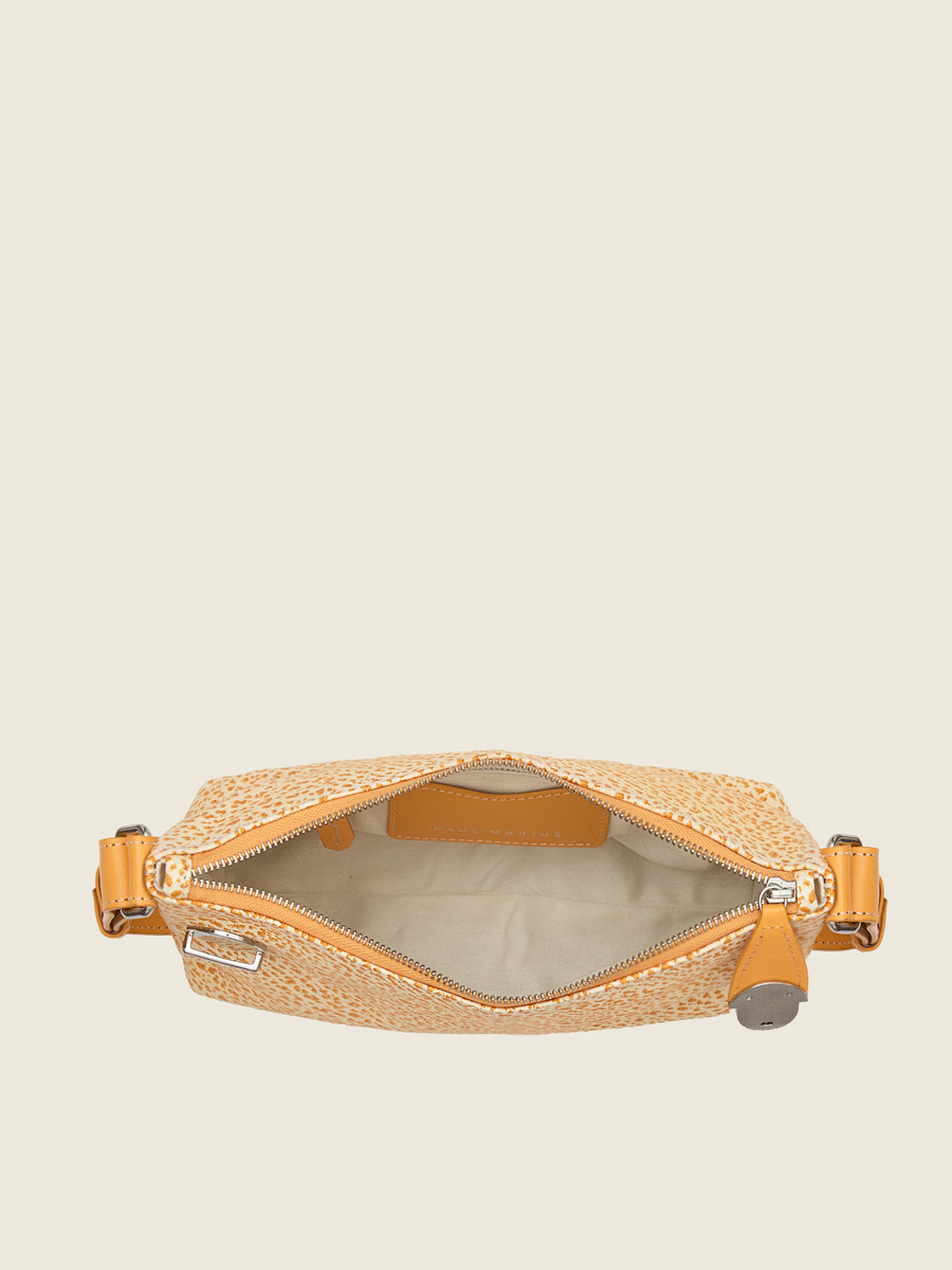 Orange leather baguette bag Elliott Baguette - Orangeade focus material photo