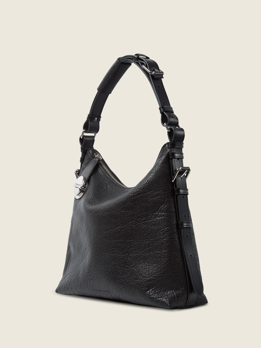 elliott-black-leather-hobo-bag-women-side-view-w73l-b 