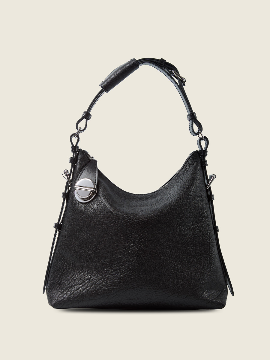 elliott-black-leather-hobo-bag-women-front-view-w73l-b 