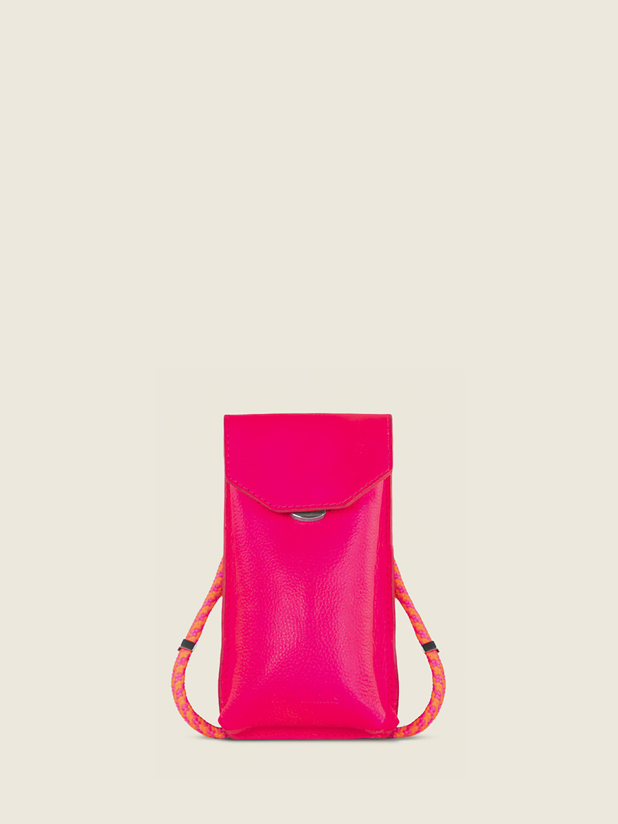 pink-leather-phone-bag-eva-neon-pink-paul-marius-front-view-picture-m71-ne-pi
