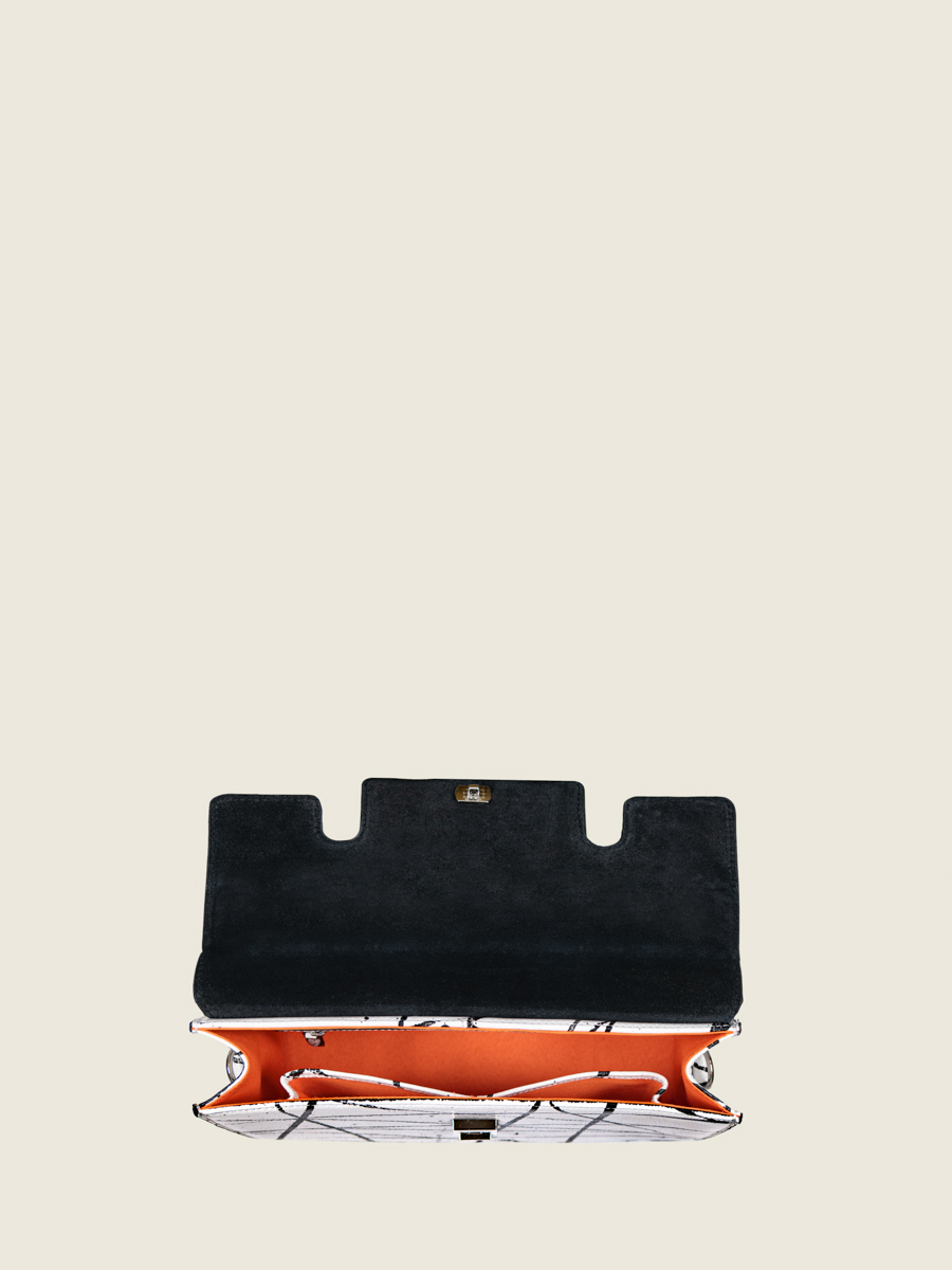 baguette-bag-leather-white-black-orange-gabrielle-arty-01-inside-view-w42-art1-b-w