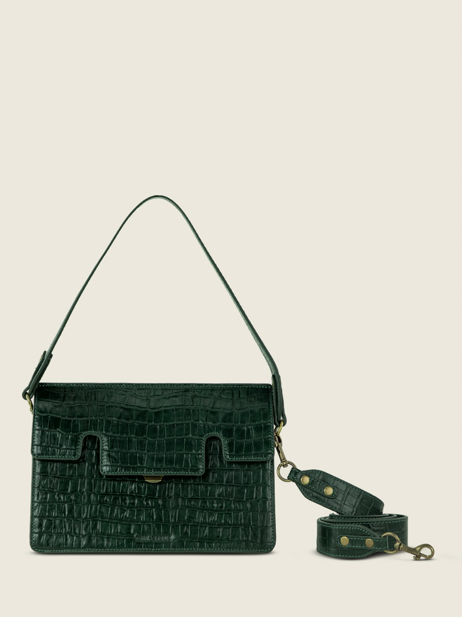 green-leather-baguette-bag-gabrielle-heritage-malachite-paul-marius-front-view-picture-w42-cr-dg