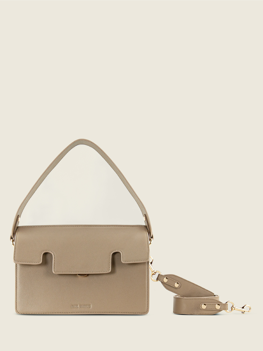 baguette-bag-leather-gabrielle-taupe-front-view-w42-bei