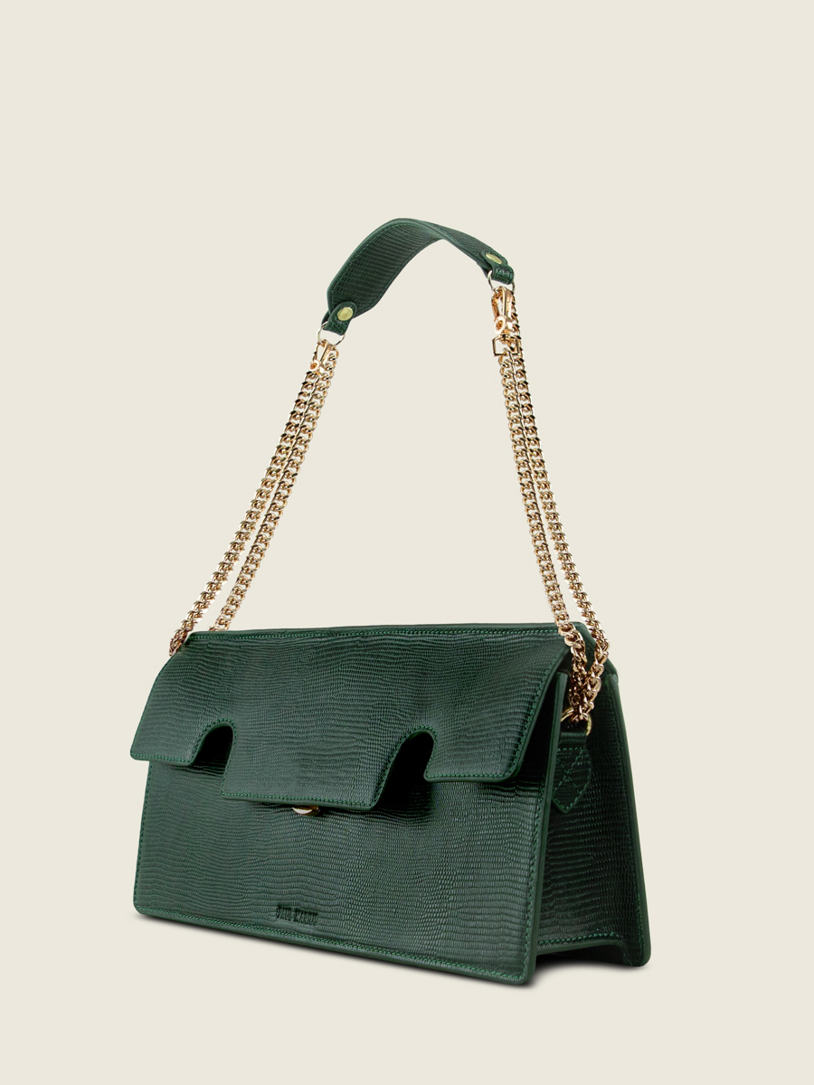 brown-leather-baguette-bag-gabrielle-ultra-long-1960-malachite-paul-marius-back-view-picture-w42l-l-dg