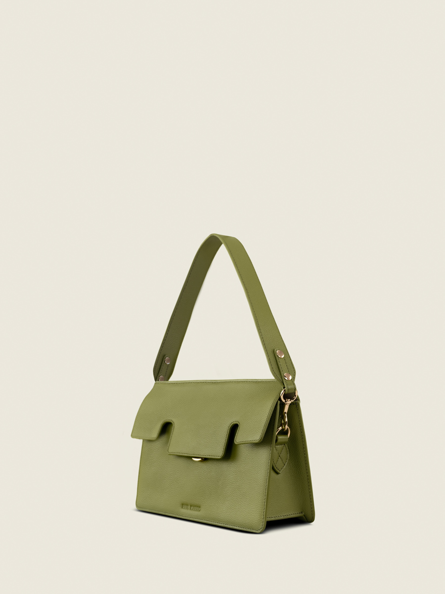 baguette-bag-leather-gabrielle-olive-green-side-view-w42-gr-o