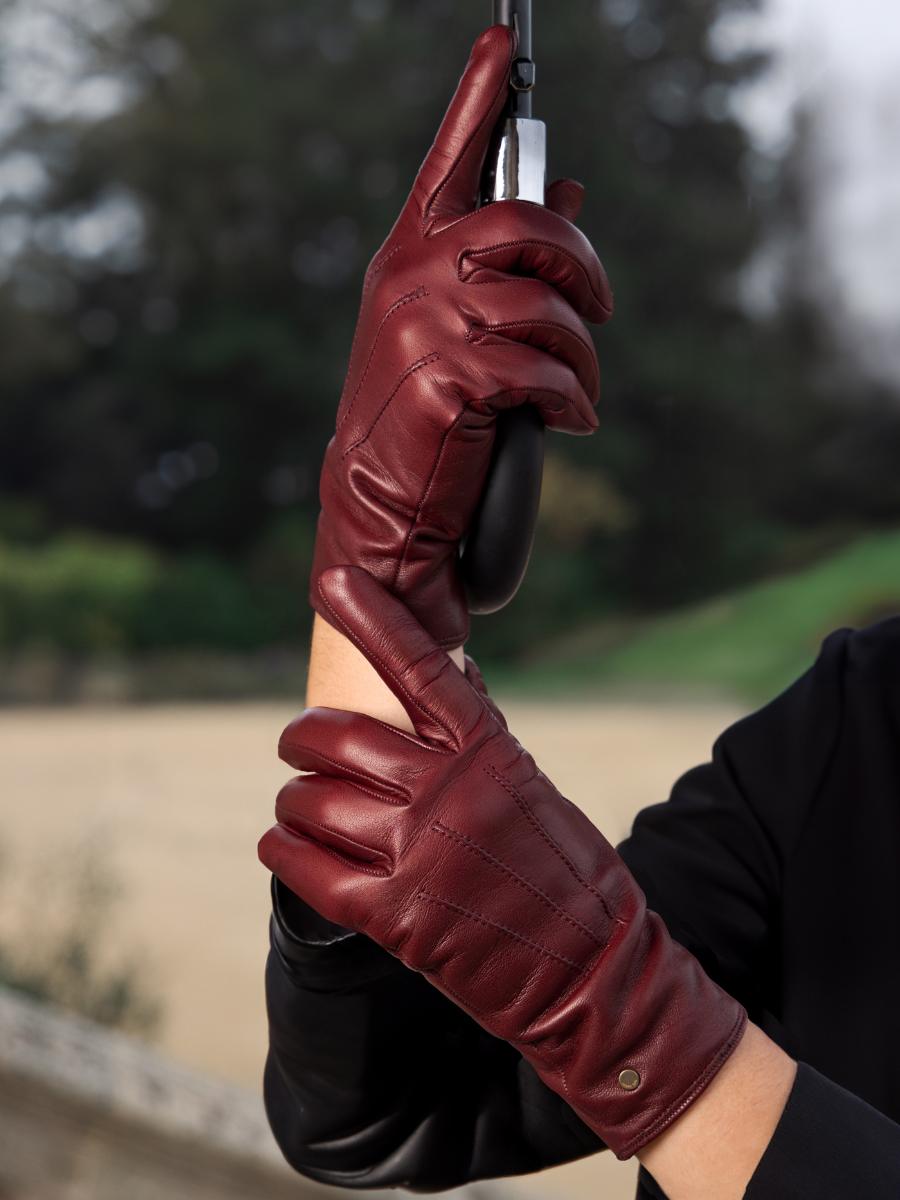 burgundy-leather-gloves-burgundy-paul-marius-front-view-picture