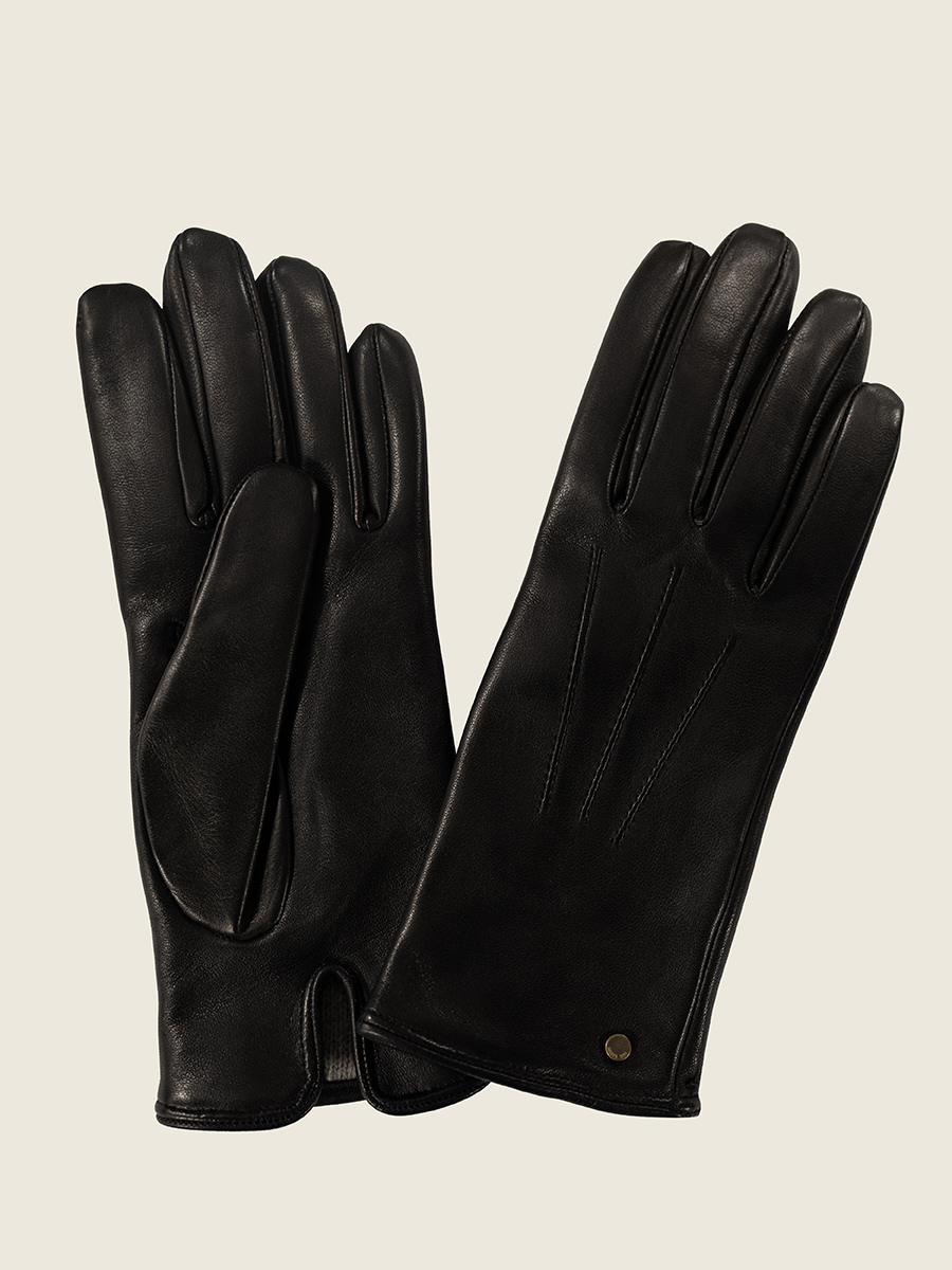 black-leather-gloves-black-paul-marius-front-view-picture
