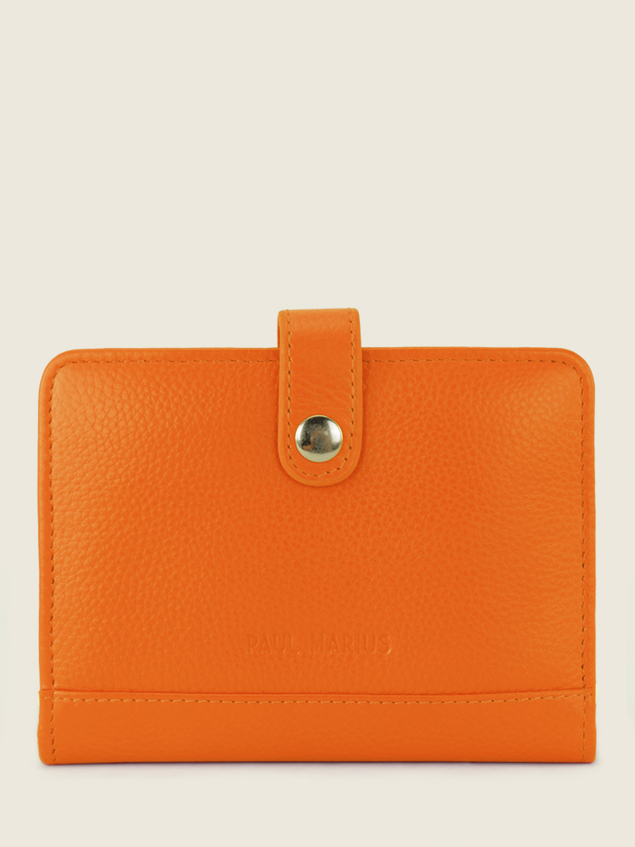 orange-leather-wallet-leportefeuille-jeanne-sorbet-mango-paul-marius-front-view-picture-m34-sb-o