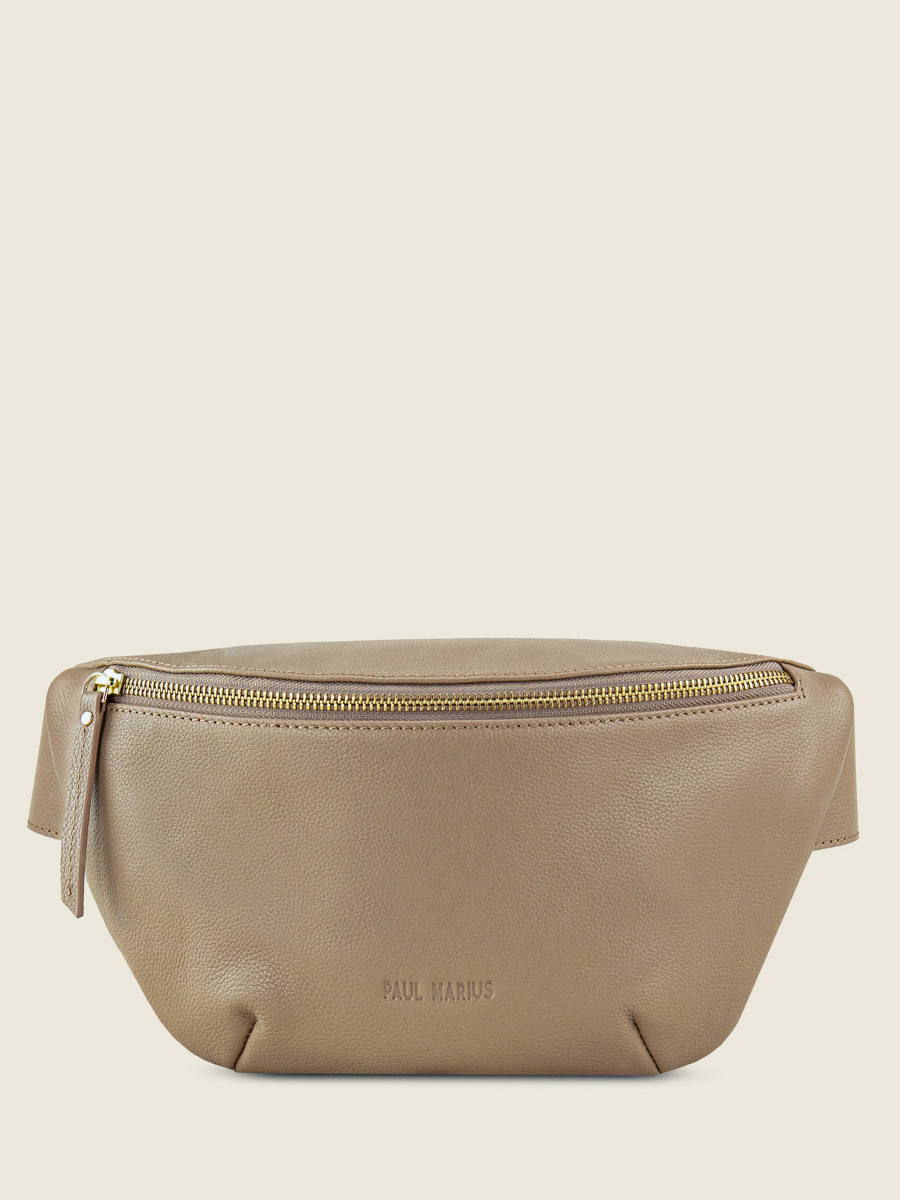 fanny-pack-leather-labanane-taupe-front-view-m503-bei