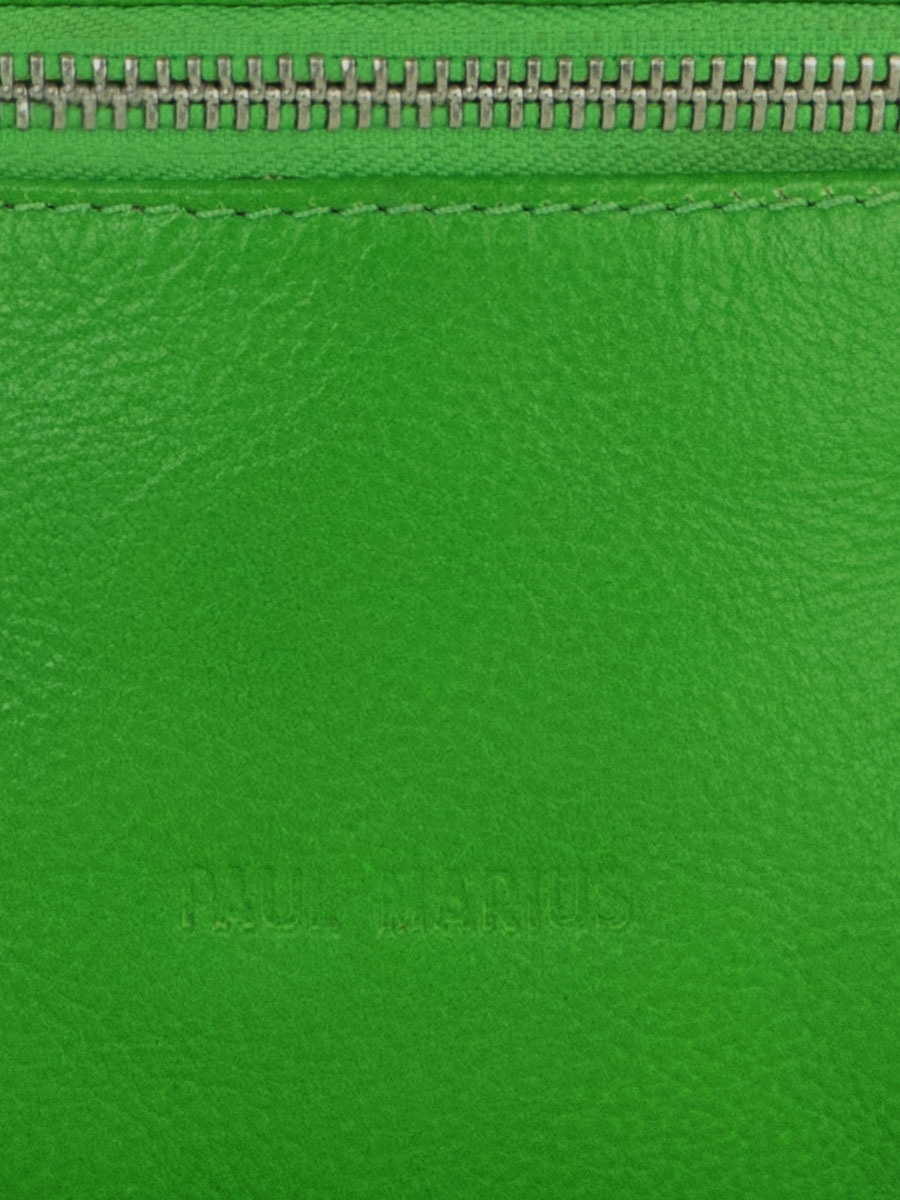 green-leather-fanny-pack-labanane-xs-neon-paul-marius-focus-material-view-picture-m503xs-ne-gr