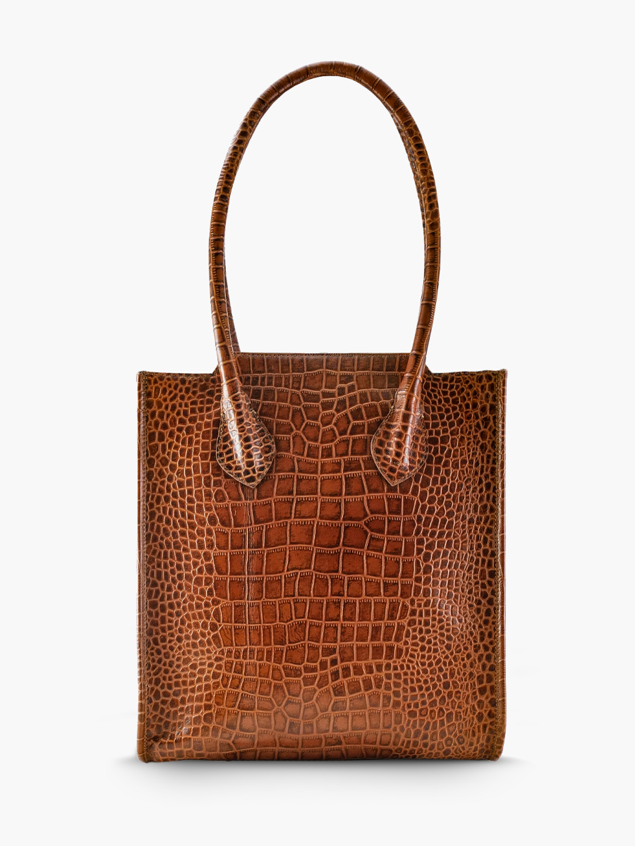 photo-front-rear-brown-leather-tote-bag-laflaneuse-alligator-ambre-paul-marius-3760125356334