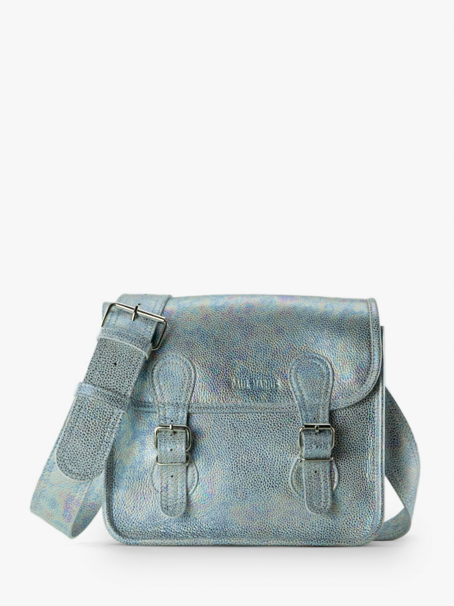 white-and-holographic-leather-shoulder-bag-lasacoche-s-granite-paul-marius-front-view-picture-m02s10-gra-w