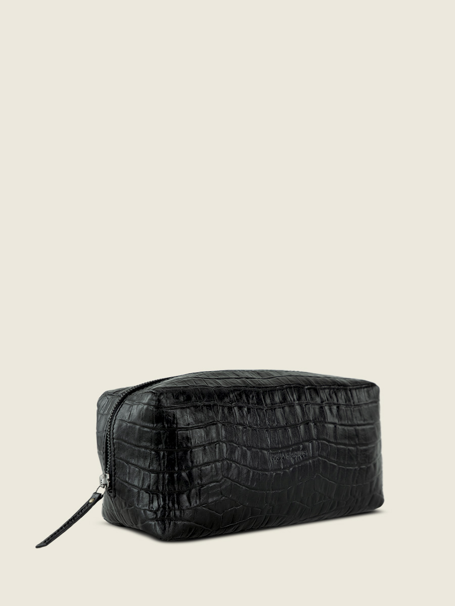 toiletry-bag-for-men-black-side-view-picture-lebarbier-heritage-jet-black-paul-marius-m501-cr-b
