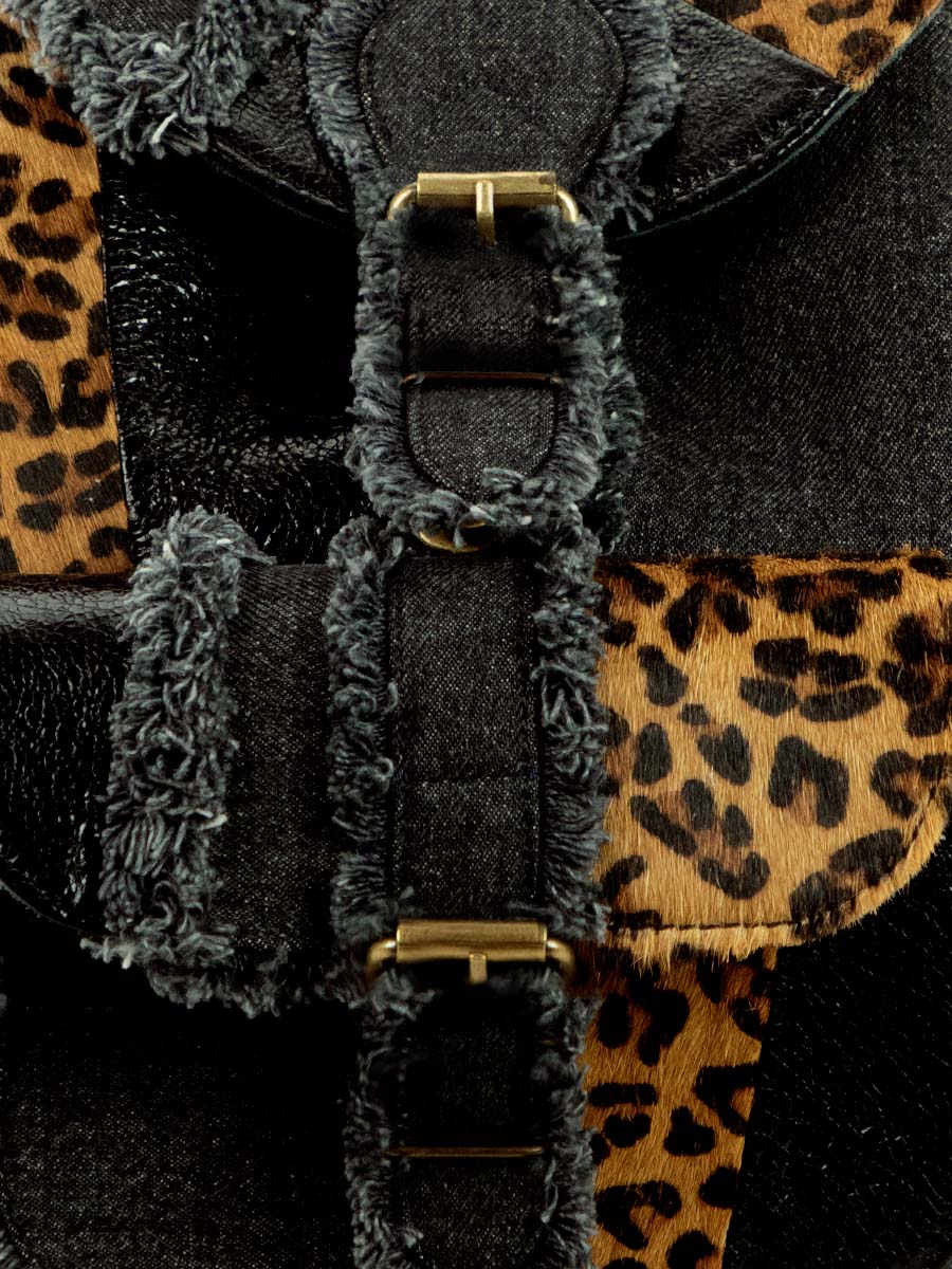 black-leopard-leather-backpack-lebaroudeur-chimere-denim-black-paul-marius-focus-material-view-picture-m40-ch-b-denim