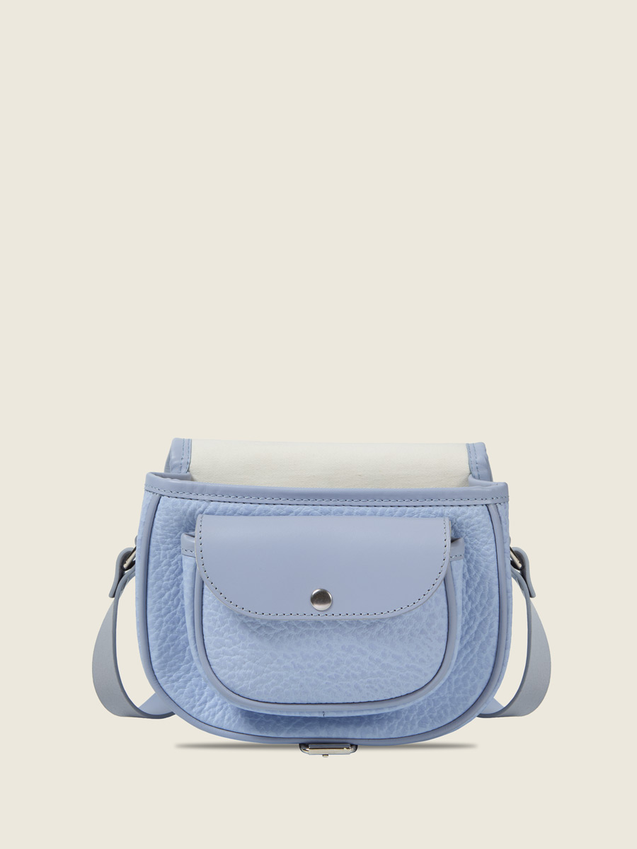 Purple leather crossbody bag LeBohémien - Lavende side view