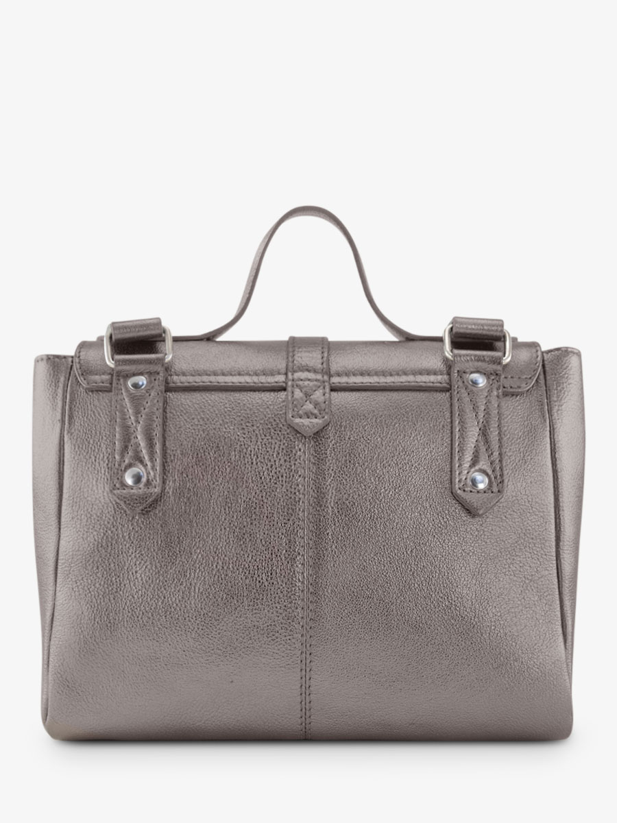 silver-leather-shoulder-bag-lecorneille-steel-paul-marius-back-view-picture-w23-gm
