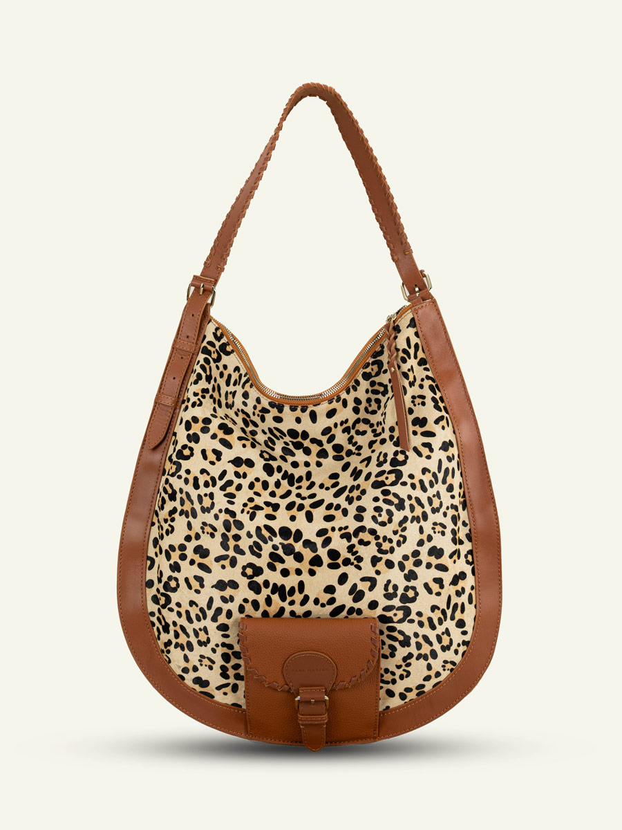 lehobo-xl-leopard-beige-women-leather-bag-front-view