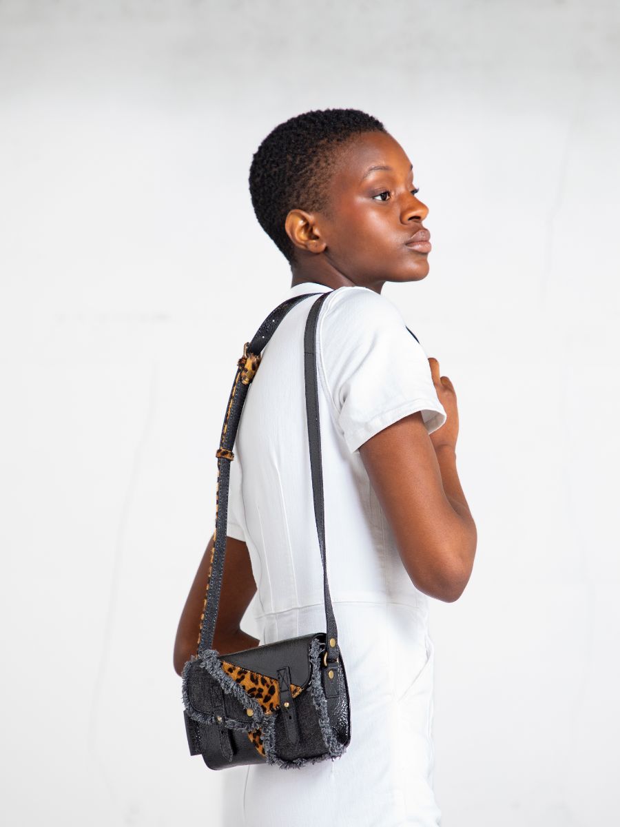 black-leopard-mini-leather-shoulder-bag-lemini-indispensable-chimere-denim-black-paul-marius-focus-material-view-picture-w08s-ch-b-denim
