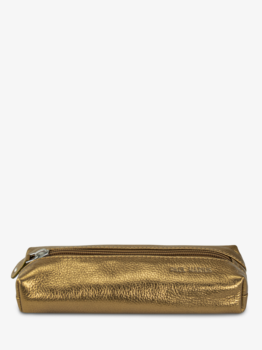 pencil-case-leplumier-bronze-front-view-m57-og