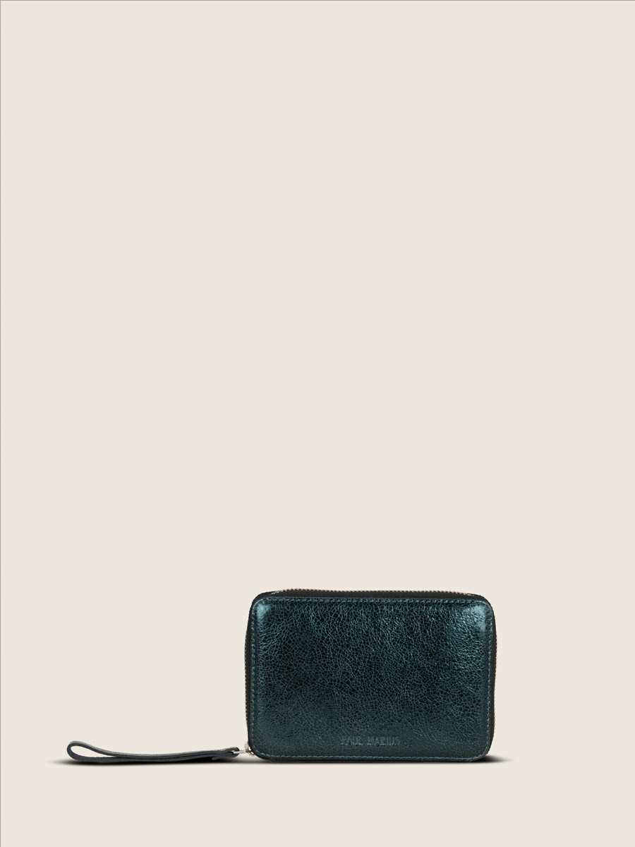 wallet-shimmering-green-alice-minuit-front-view-m76-m-gr