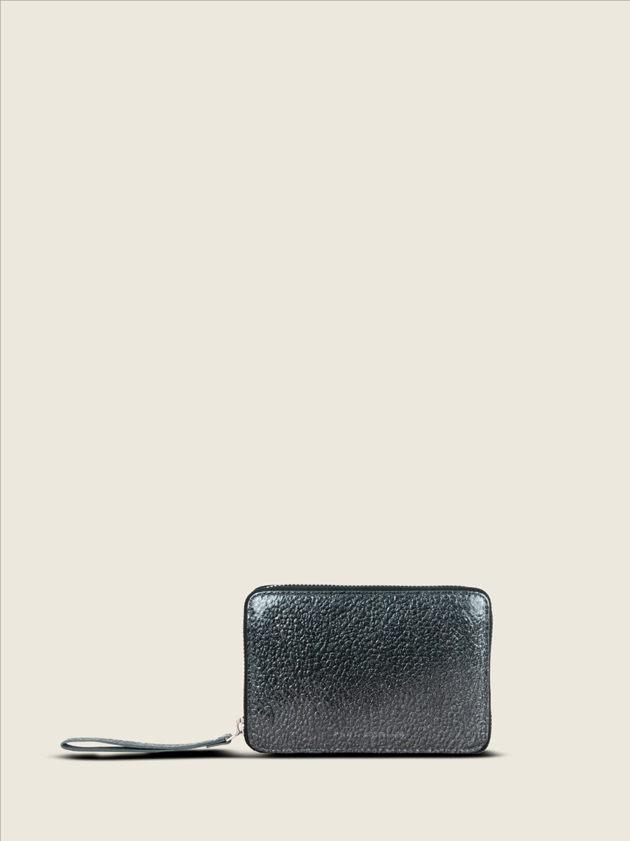 Alice-leather-wallet-star-steel-front-view-m76-st-gm