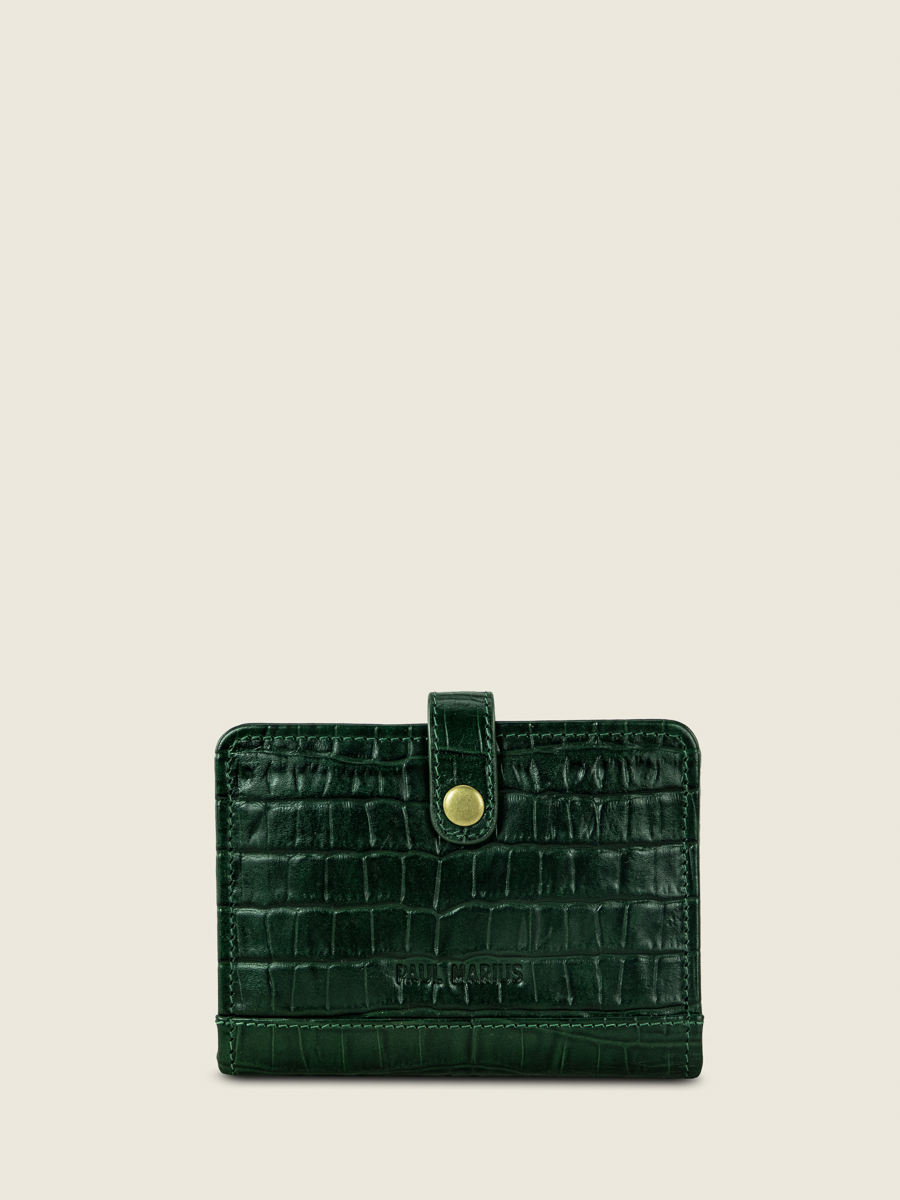 green-leather-wallet-leportefeuille-jeanne-heritage-malachite-paul-marius-front-view-picture-m34-cr-dg