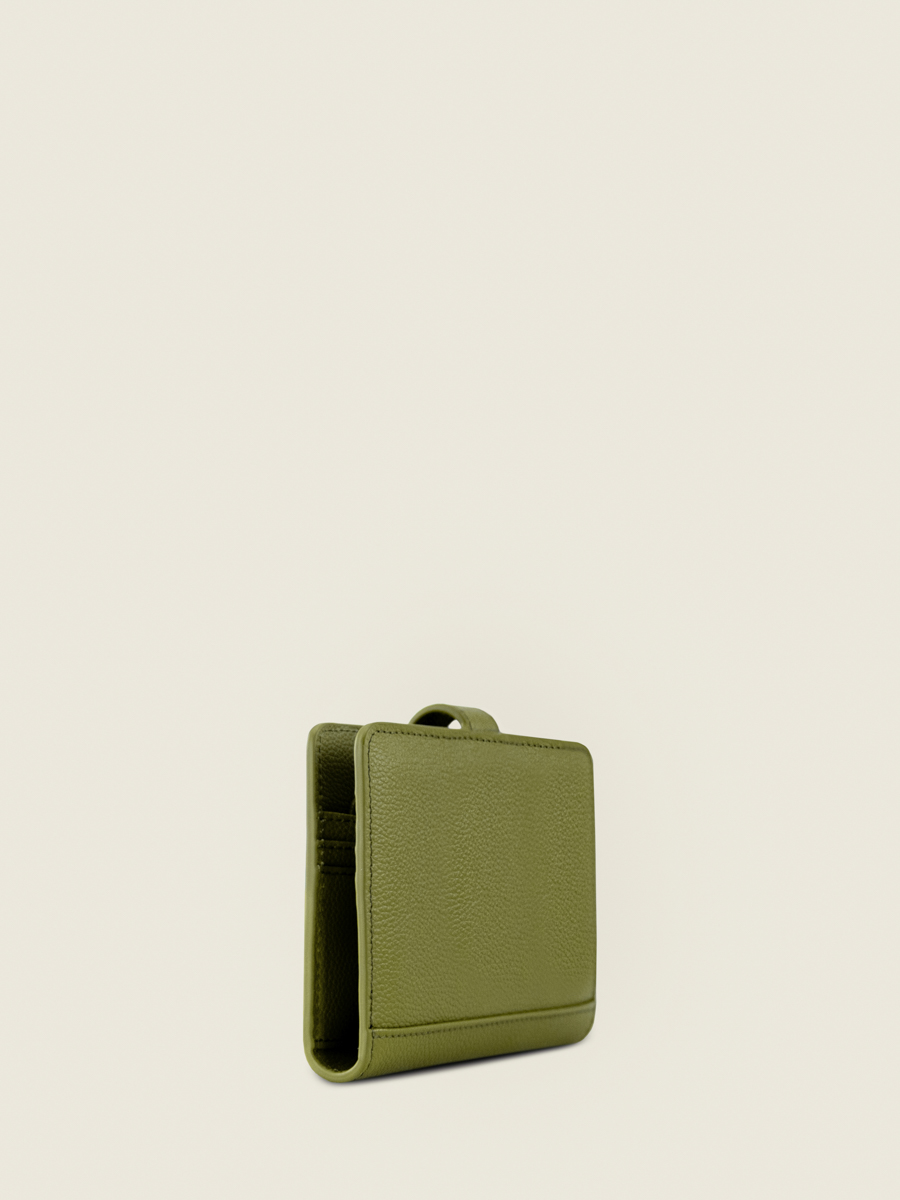 leather-wallet-leporte-feuille-jeanne-olive-green-side-view-m34-gr-o