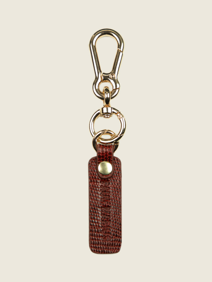 red-leather-key-ring-leporte-cle-breloque-1960-garnet-paul-marius-campaign-picture-lkc-logo-l-r