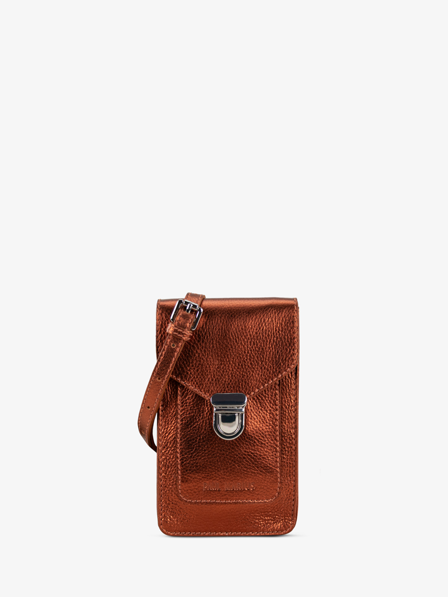 leather-phone-bag-copper-leporte-telephone-ginger-front-view-m88-m-o