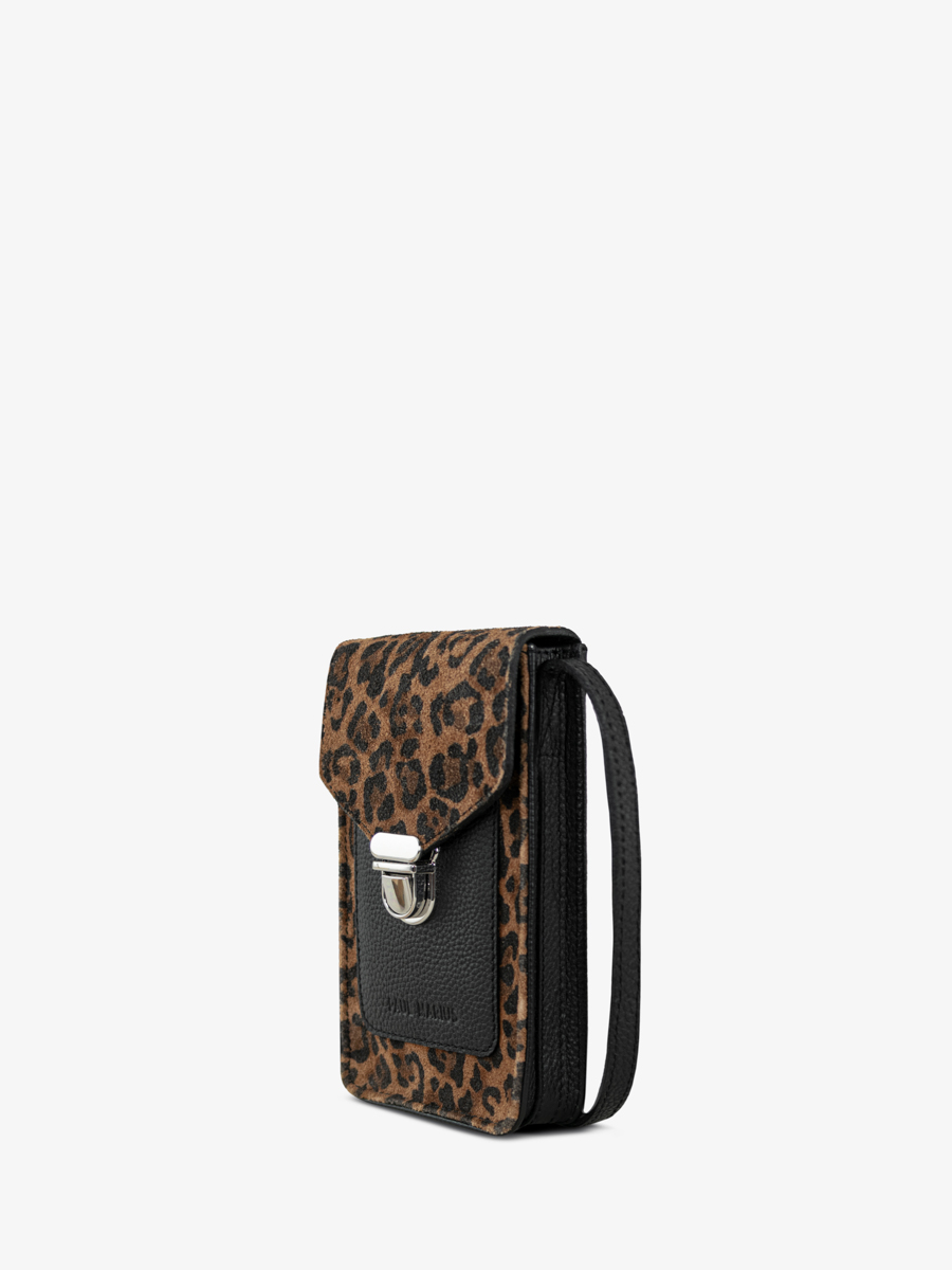 leather-phone-bag-leporte-telephone-leopard-black-side-view-m88-lp-b