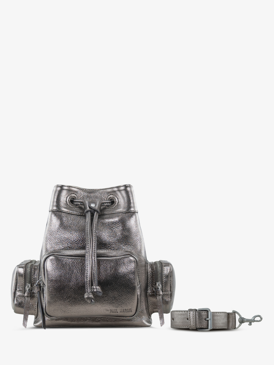 bucket-bag-leather-silver-leseau-90s-steel-front-view-w57-gm
