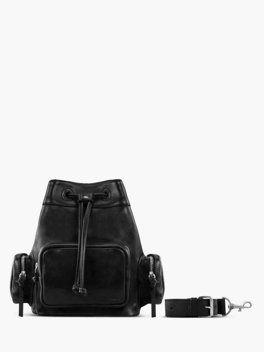 bucket-bag-leather-leseau-90s-black-front-view-w57-b