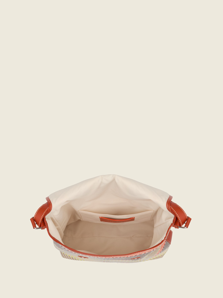 Multicoloured raffia crossbody bag Loulou L Raphia - Multicolour inside view