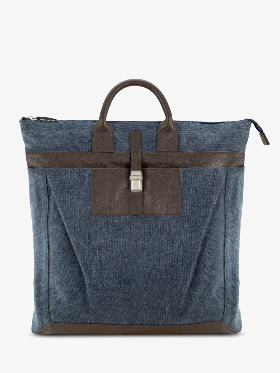 briefcase-backpack-brown-green-aviateur-cocoa-blue-canvas-front-view-b07-odbr-bluc