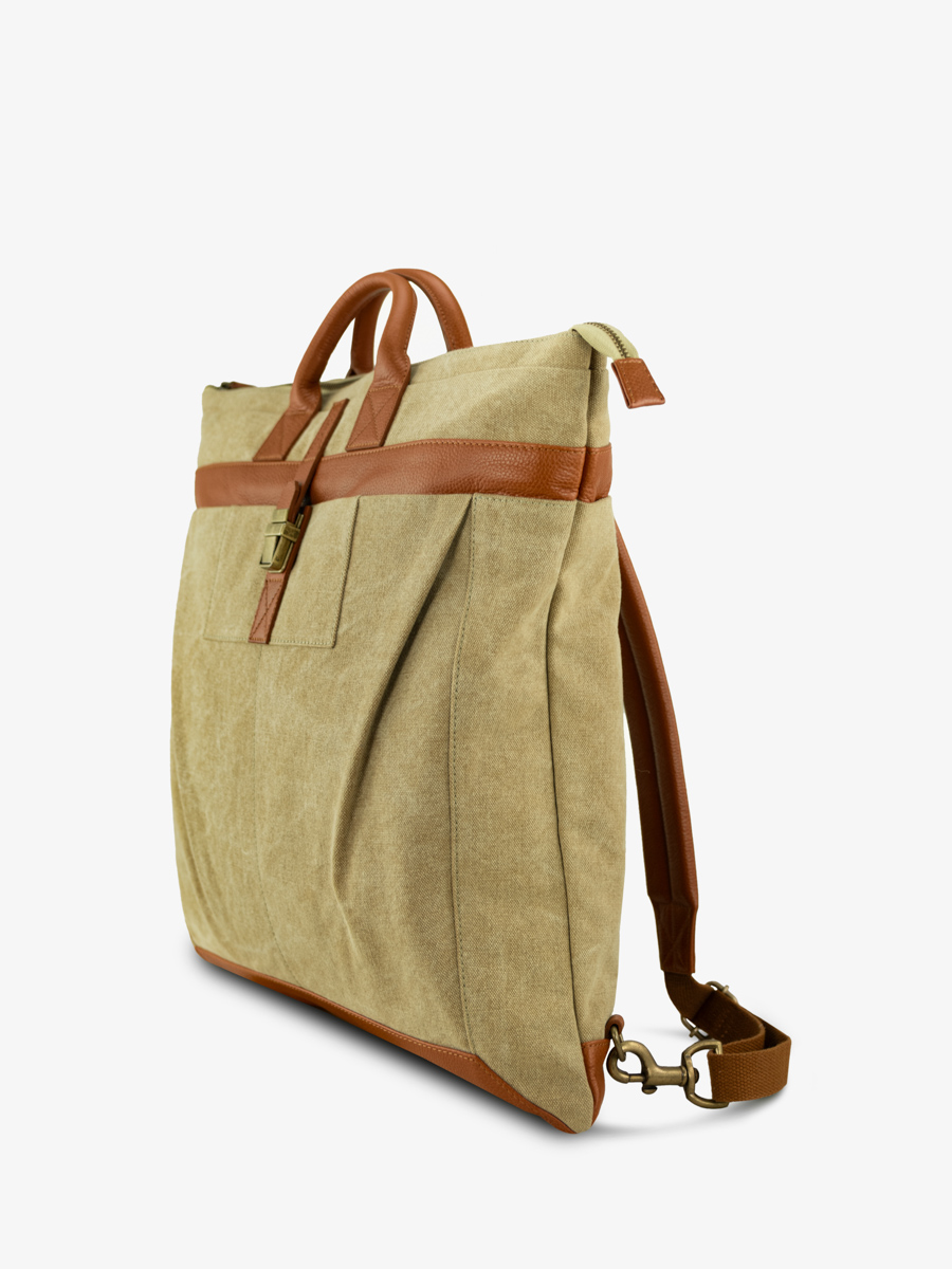 briefcase-backpack-brown-green-aviateur-cognac-khaki-canvas-side-view-b07-oco-gc