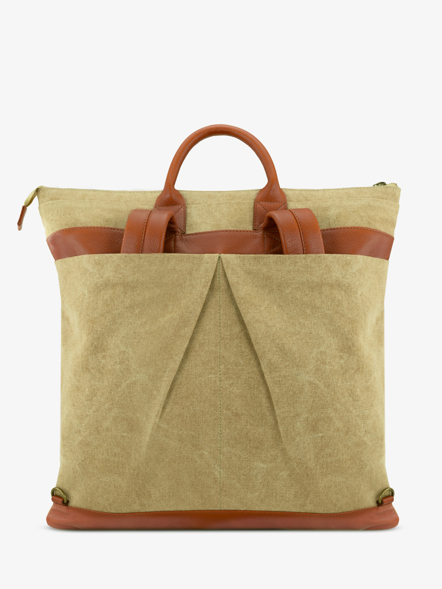 briefcase-backpack-brown-green-aviateur-cognac-khaki-canvas-back-view-b07-oco-gc