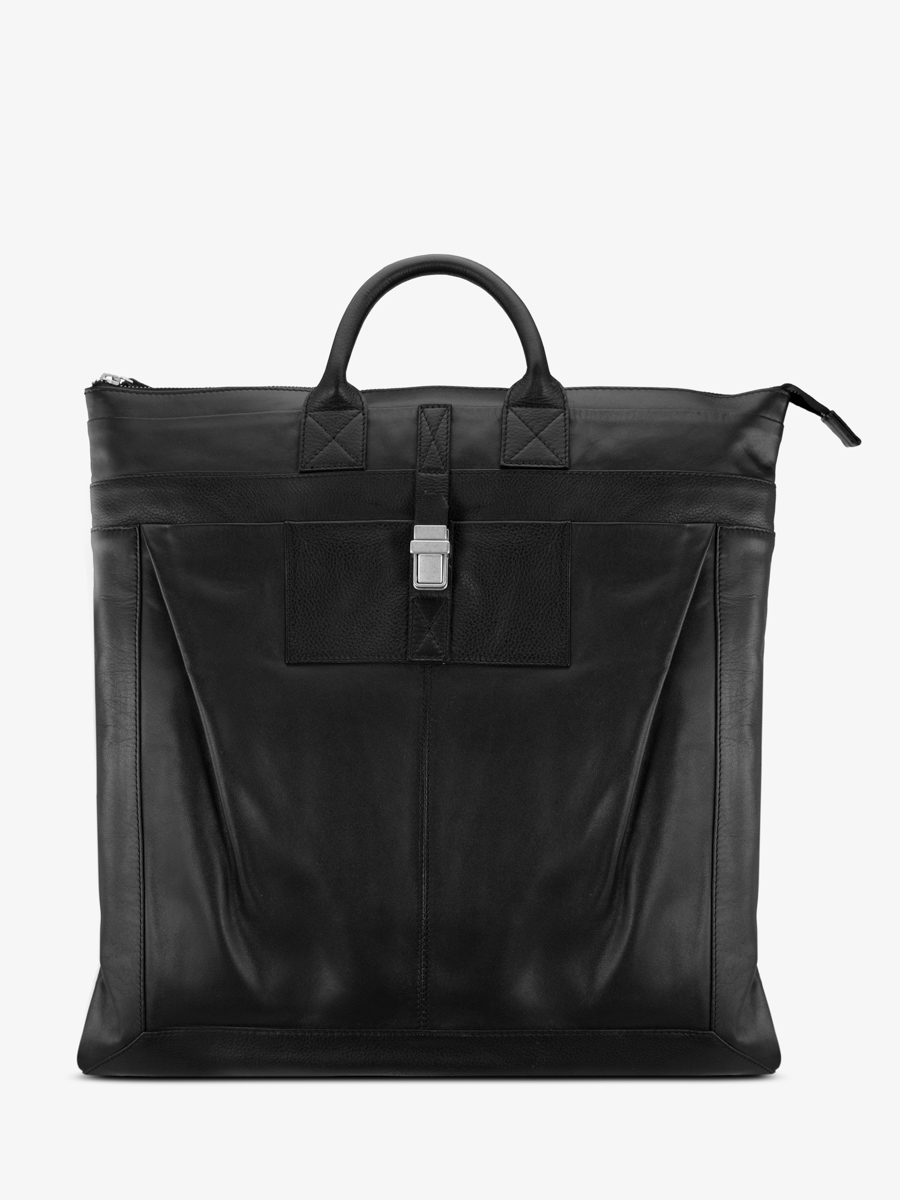 briefcase-backpack-black-aviateur-oily-black-front-view-b07-obl
